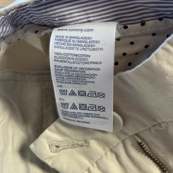 Tommy Hilfiger Women’s Chino Pants Khaki Beige Size 2 Cotton Slim - Picture 6 of 13